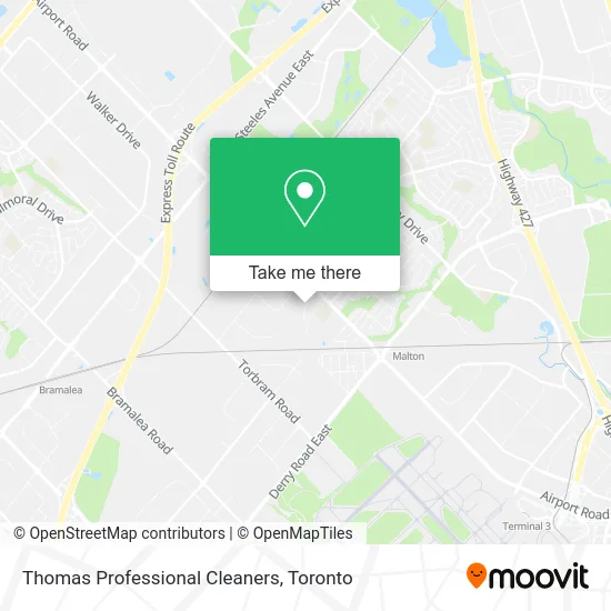 Thomas Professional Cleaners map