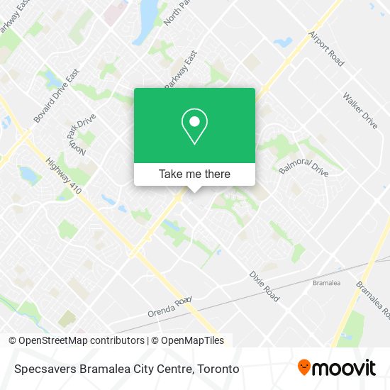 Specsavers Bramalea City Centre map