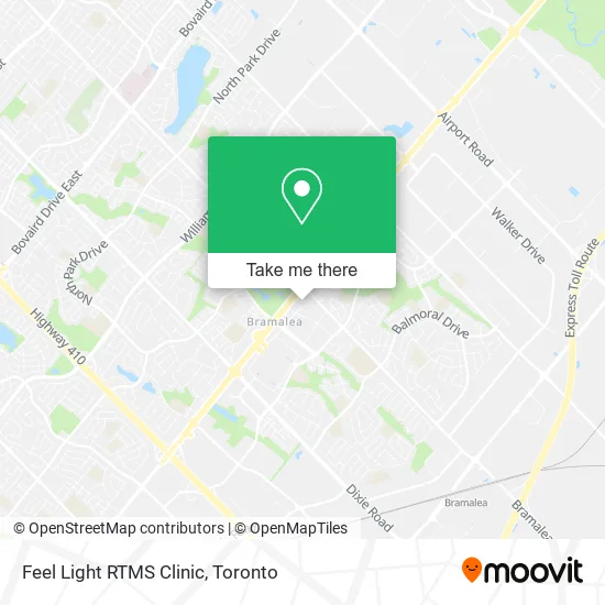 Feel Light RTMS Clinic map