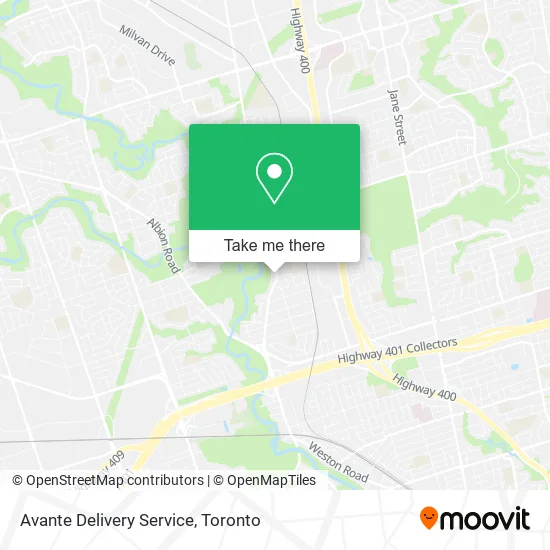 Avante Delivery Service map