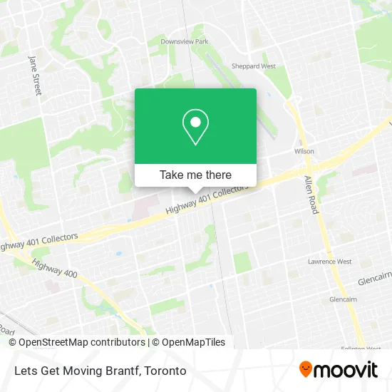Lets Get Moving Brantf map