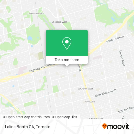 Laline Booth CA map
