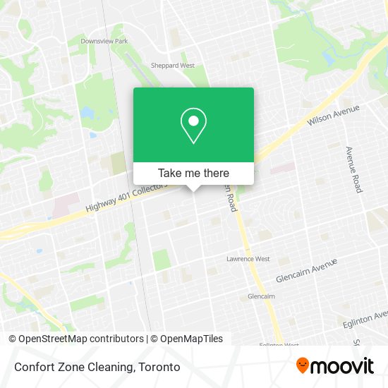 Confort Zone Cleaning map