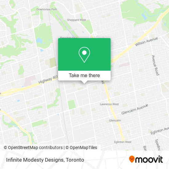 Infinite Modesty Designs map