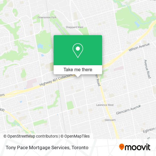 Tony Pace Mortgage Services map