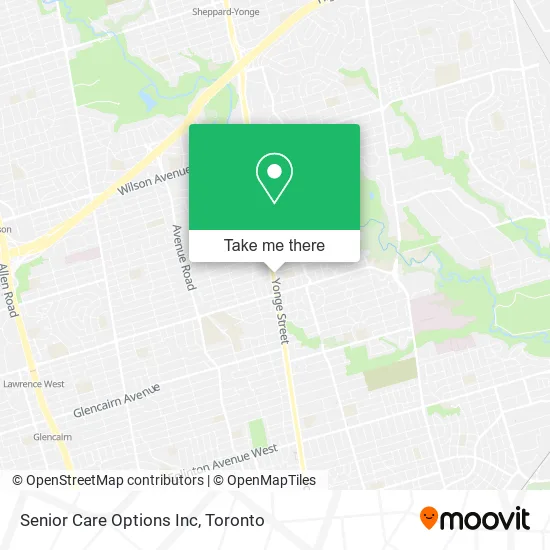 Senior Care Options Inc map