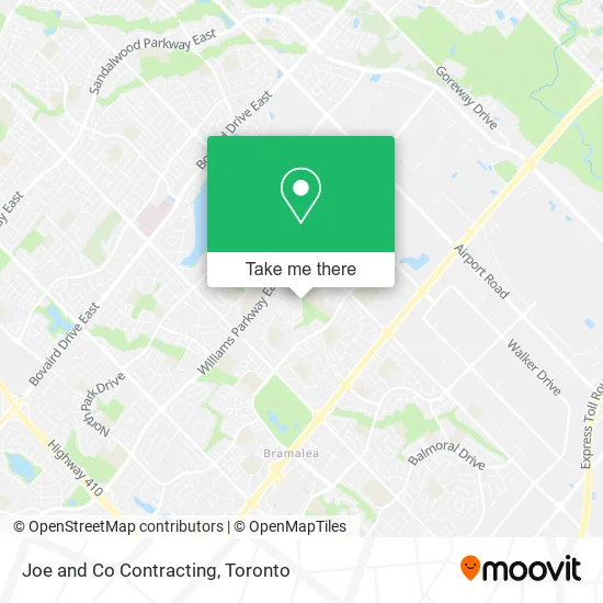 Joe and Co Contracting map