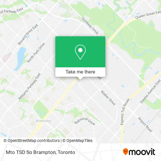 Mto TSD So Brampton map