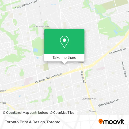 Toronto Print & Design map