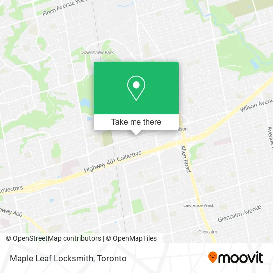 Maple Leaf Locksmith map