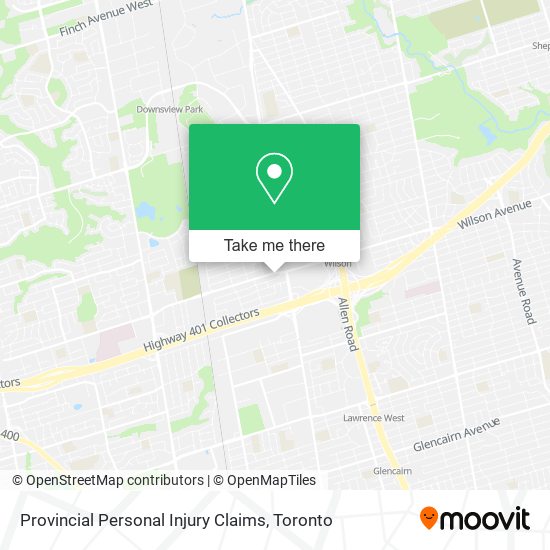 Provincial Personal Injury Claims map
