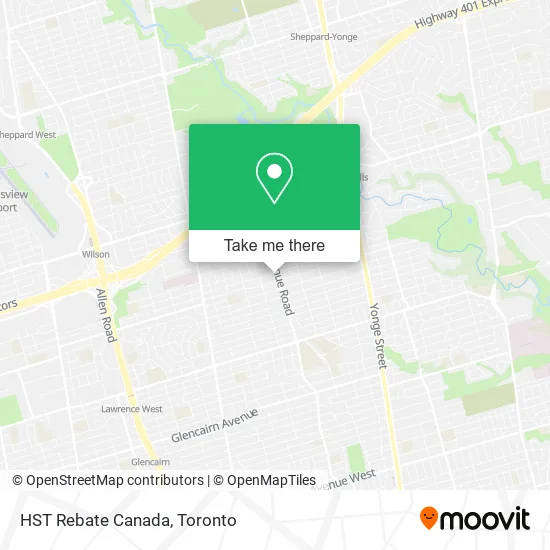 HST Rebate Canada map