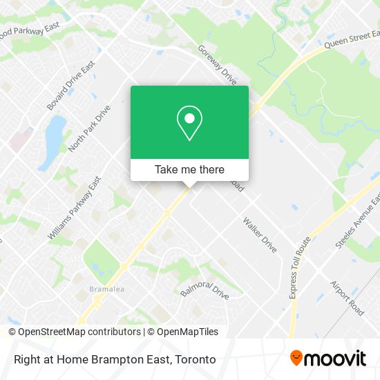 Right at Home Brampton East map