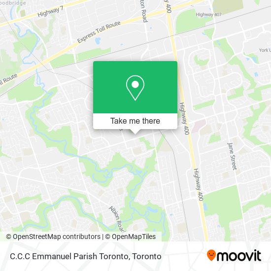 C.C.C Emmanuel Parish Toronto map