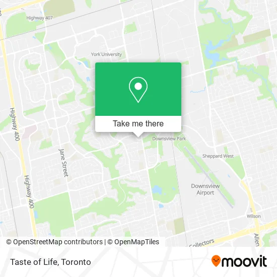 Taste of Life map