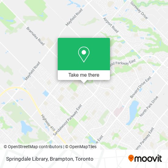 Springdale Library, Brampton map