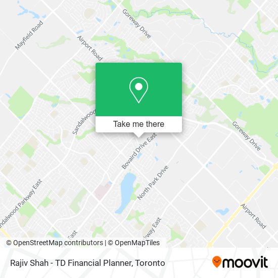 Rajiv Shah - TD Financial Planner map