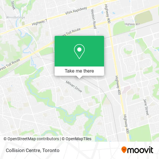 Collision Centre map