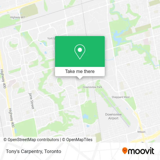 Tony's Carpentry map