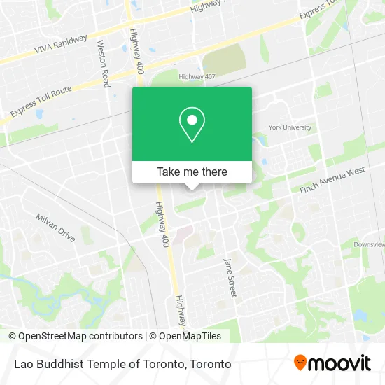 Lao Buddhist Temple of Toronto map