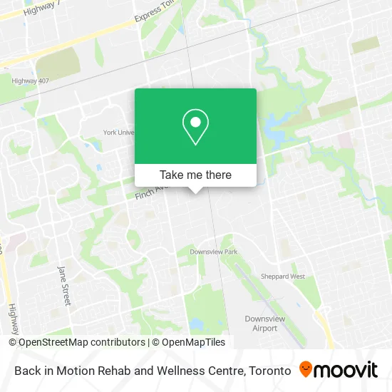 Back in Motion Rehab and Wellness Centre map