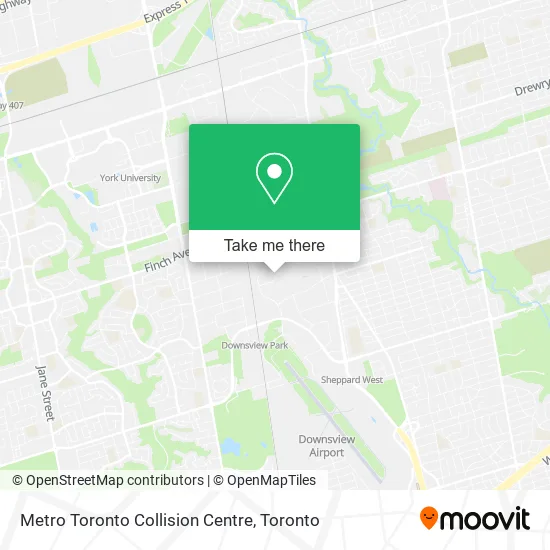 Metro Toronto Collision Centre map