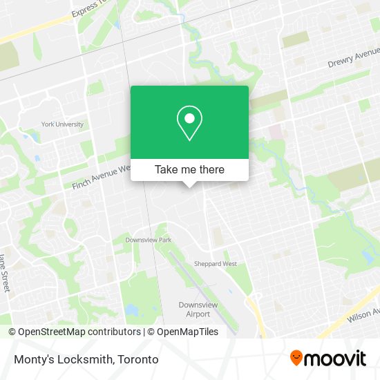 Monty's Locksmith map