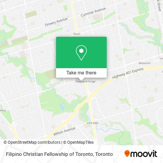 Filipino Christian Fellowship of Toronto map