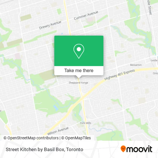 Street Kitchen by Basil Box map