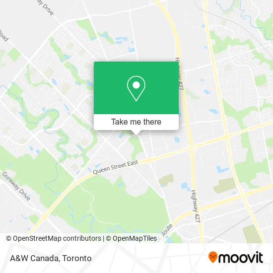 A&W Canada map