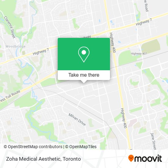 Zoha Medical Aesthetic map