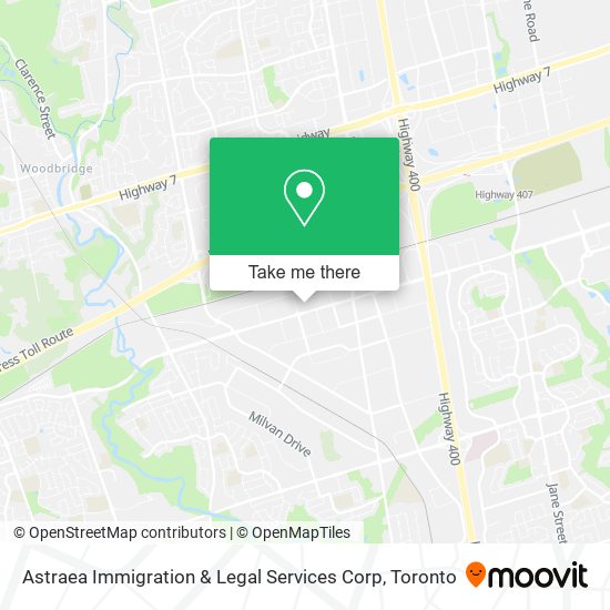 Astraea Immigration & Legal Services Corp map