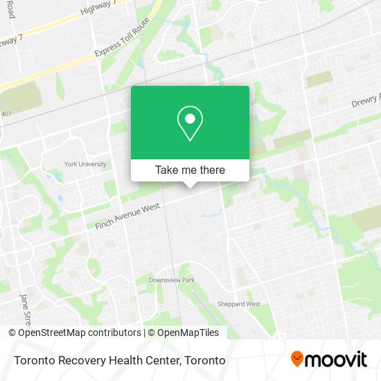 Toronto Recovery Health Center map