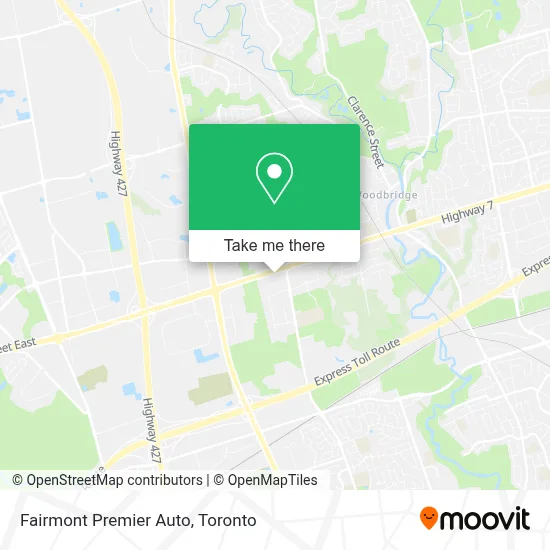 Fairmont Premier Auto map