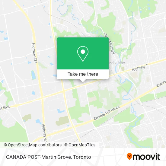 CANADA POST-Martin Grove map