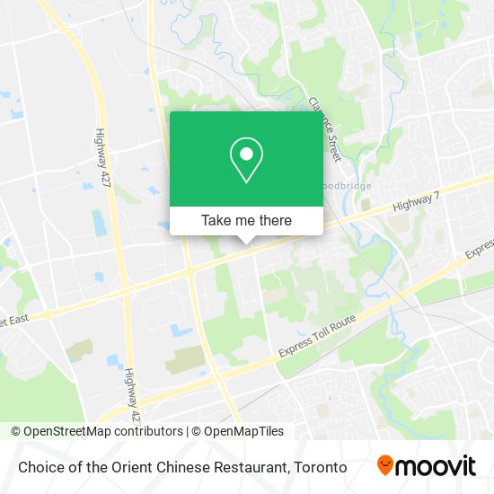 Choice of the Orient Chinese Restaurant plan