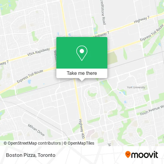 Boston Pizza map