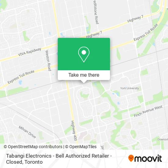 Tabangi Electronics - Bell Authorized Retailer - Closed map