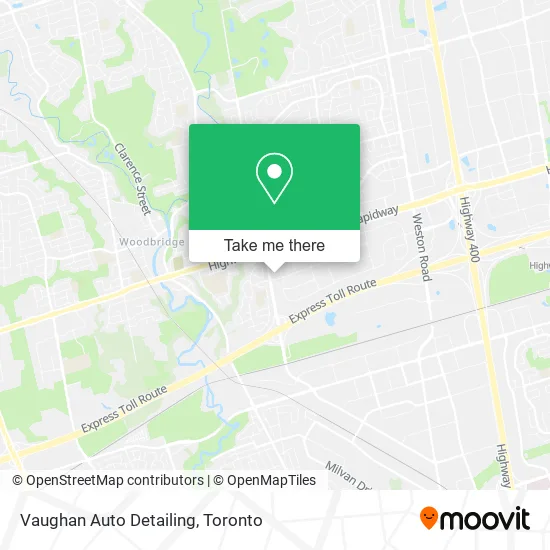 Vaughan Auto Detailing map