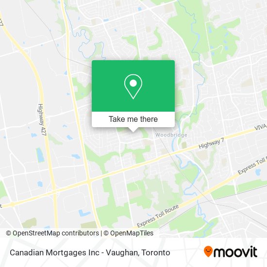 Canadian Mortgages Inc - Vaughan map