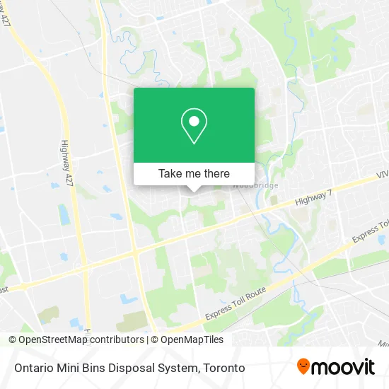 Ontario Mini Bins Disposal System map