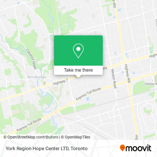 York Region Hope Center LTD map