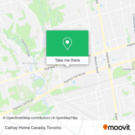 Cathay Home Canada map