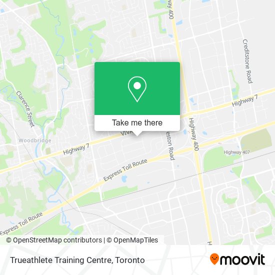 Trueathlete Training Centre map