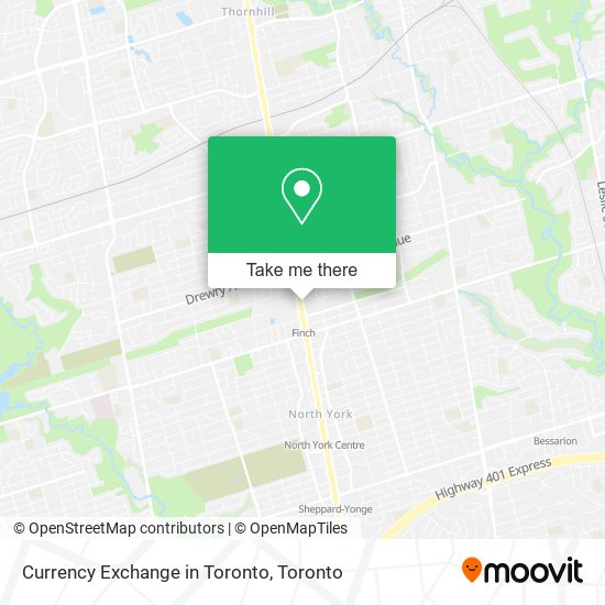 Currency Exchange in Toronto map