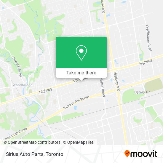 Sirius Auto Parts map