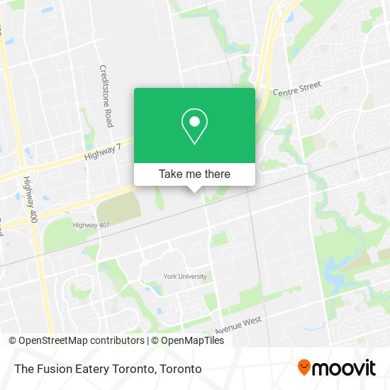 The Fusion Eatery Toronto map