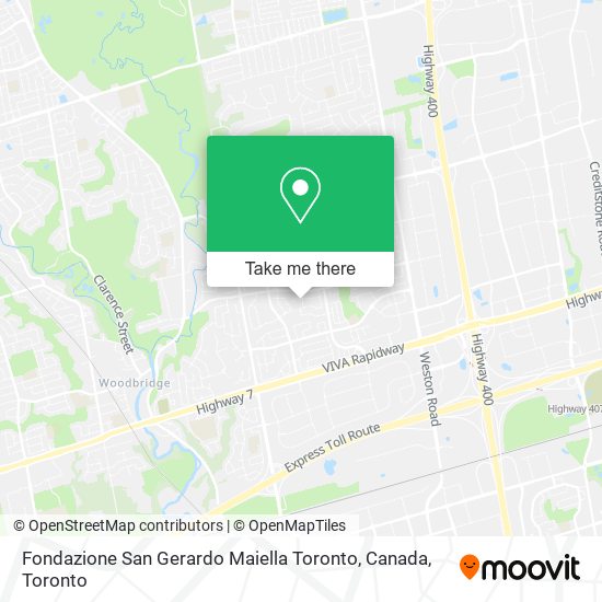 Fondazione San Gerardo Maiella Toronto, Canada map