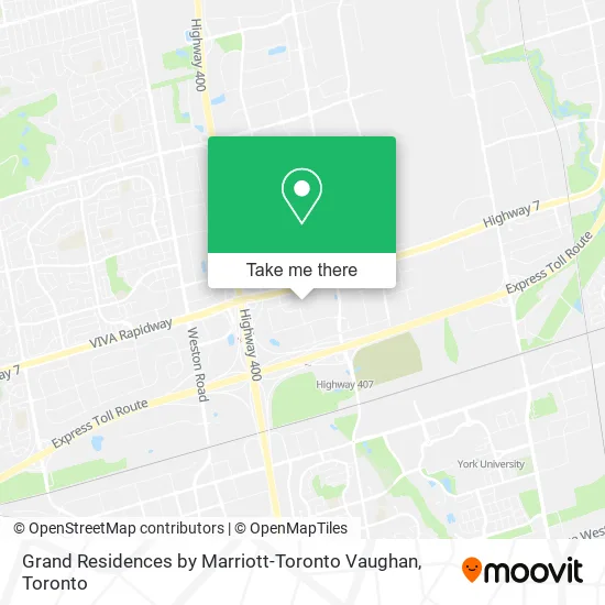Grand Residences by Marriott-Toronto Vaughan map