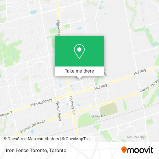 Iron Fence Toronto map